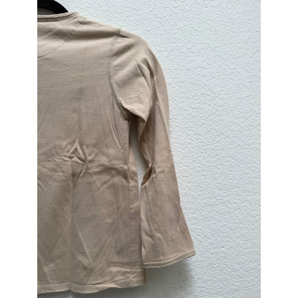 Burberry Kids Knight Logo Long Sleeve T-Shirt Boys Size 8Y Tan Luxury Old Money - Picture 13 of 16